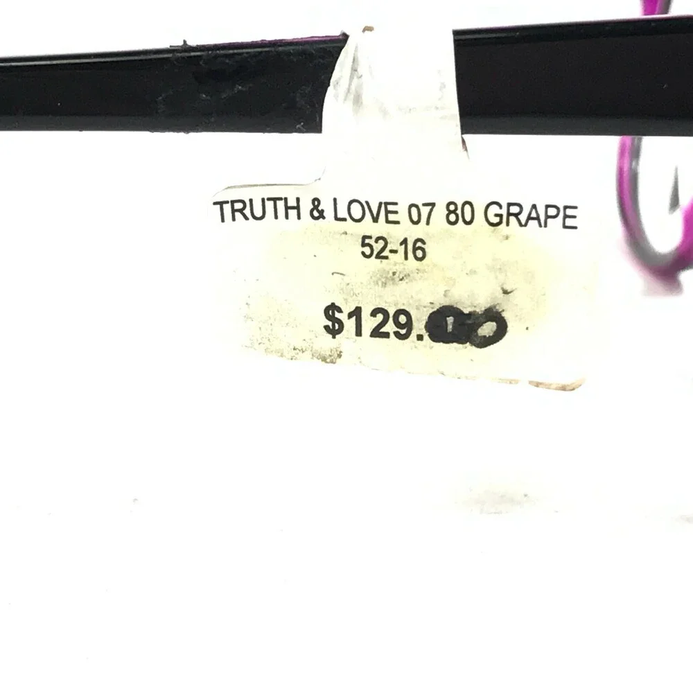 Truth & Love T&L 07 COL 80 Eyeglasses Frames Black Purple Cat Eye Full Rim 135